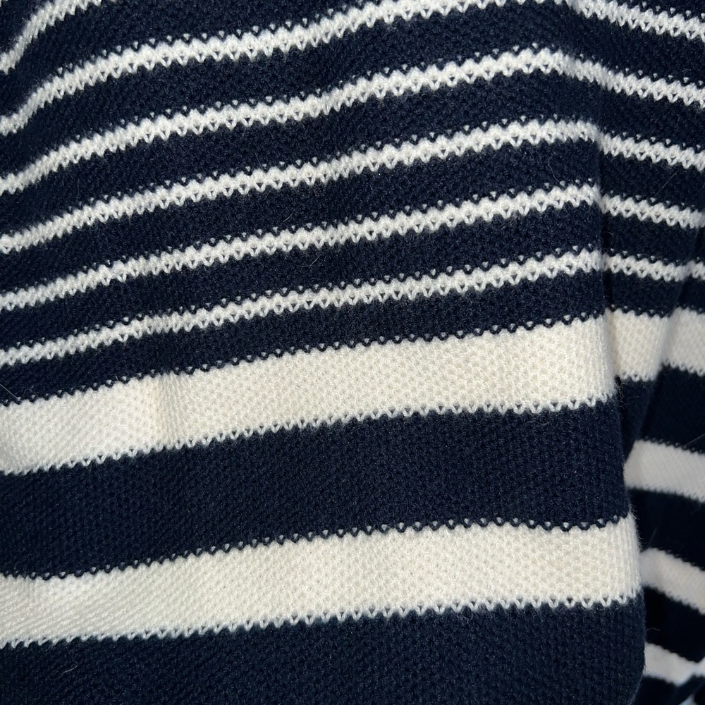 Athleta Navy Striped Split Sweater - image 2